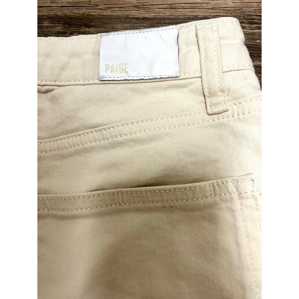 PAIGE Alexis Utility Cargo Jeans Ivory Blonde Wide Leg Carpenter Barrel Pants 29 - Picture 10 of 13